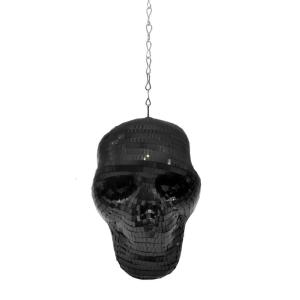 Discos Balls Skull Head Statue Reflective Mirrored Sparkling Hanging Ornament for Festivals Party Halloween Decoration