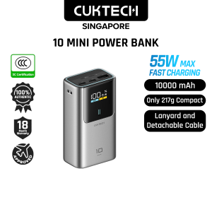[CCC Power Bank] CUKTECH 10 Mini Power Bank 55W Fast Charging 10000mAh Powerbank Portable Charger PB1055