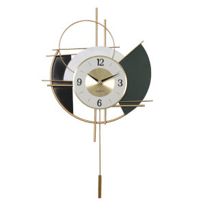 Minimalist Nordic Series Swing Wall Clock Iron Art Hot Sale Home Living Room Clock Simple Retro Creative Wall Decoration 44*64cm
