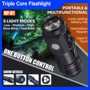 Rechargeable Mini LED Flashlight Torch With Clip Magnet