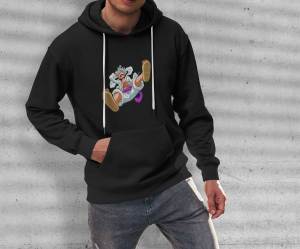 Hoodie anime gear 5 luffy 0nepiece black/white