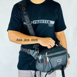 Tas Pria Wanita Tas Pinggang Multi Fungsi Waist Bag Casual Sling Bag Tas Selempang POLO AMSTAR