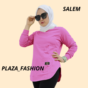 TERLASRIS!! 20 RIBUAN ATASAN BASIC OVAL TOP KAOS JUMBO POLOS WANITA HIJAB KEKINIAN TERBARU