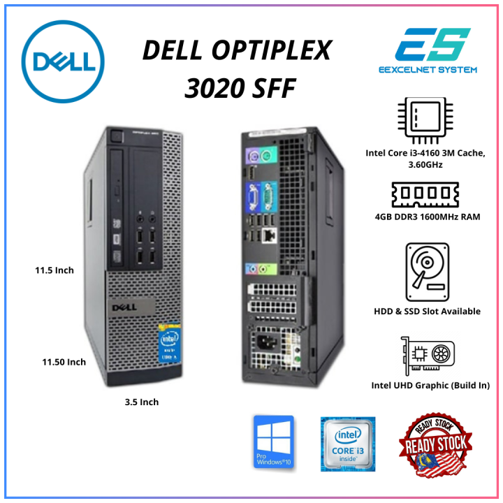 DELL OPTIPLEX 3020 SFF INTEL CORE I3 4TH GEN DESKTOP REFURBISHED