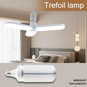 LED Folding Fan Bulb 45W E27 LED Light Bulb AC 220V Foldable UFO Lamp 360 degrees Lampada LED Lamp Cold white Spotlight