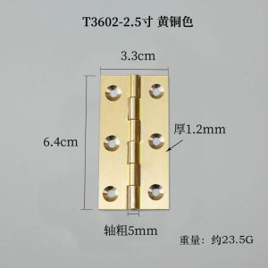 LZD In Stock Brass Thickened Butterfly Folding Hinge Hinge Antique Reproduction Furniture Small Loose-Leaf Child and Mother Closet Door Flat Folding