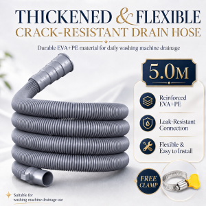 Washing Machine Drain Hose Universal Extension Water Outlet Pipe Heavy Duty Thickened Flexible Hose for Automatic Washer