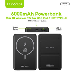 BAVIN PC026 6000mAh Foldable Magnetic Wireless Powerbank 22.5W Built-in Foldable Stand Fast Charging w/ Magnetic Ring