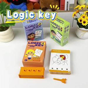 Childrens cognitive card thinking logic training key switch English card childrens puzzle toy