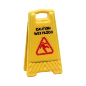 Miniature Wet Floor Warning Sign For 1/12 Doll House Scene Realistic Model Photography Accessory Scene Display Decors
