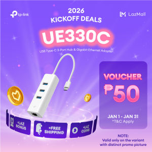 TP-Link Official Store | UE330C | USB 3.0 Type-C 3-Port Hub & Gigabit Ethernet Plug and Play Multiple USB Multi Port Adapter Docking Station Hub