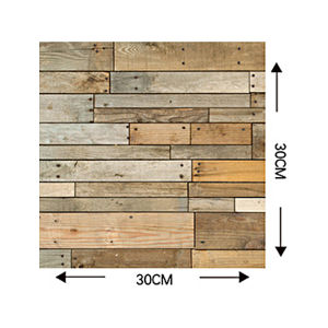 แผ่นพีวีซีติดผนังไม้ปลอมวอลเปเปอร์ดีไซน์การตกแต่งบ้าน3D เครื่องตกแต่งฝาผนังสติกเกอร์ติดผนังแบบมีกาวในตัวกันน้ำสติ๊กเกอร์ติดผนังอิฐ