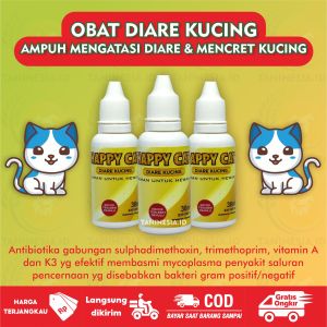 Obat anti diare mencret kucing mengatasi gangguan pencernaan dan vitamin u penambah nafsu makan kucing kitten 60ml