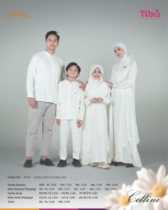 SARIMBIT KELUARGA 2025 CELLINE WHITE / SARIMBIT NIBRAS TERBARU 2025 / BAJU COUPLE 2025 CELLINE WHITE