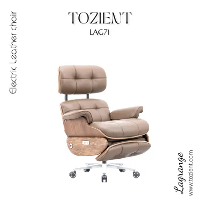 TOZIENT LAG71 /Lagrange/ เก้าอี้หนังไฟฟ้า - เก้าอี้สํานักงาน Morden สุดหรูพร้อมที่พักเท้า เบาะนั่งระบายอากาศ ล้อเงียบสําหรับการศึกษาวิลล่า