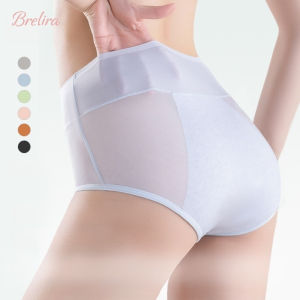 『Brelira』Menstrual Period Underwear Women Ice Silk Physiological Panties Leak Proof High Waist Cotton Comfortable Briefs