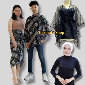 couple batik kemeja lengan panjang outfit kondangan terbaru 2024