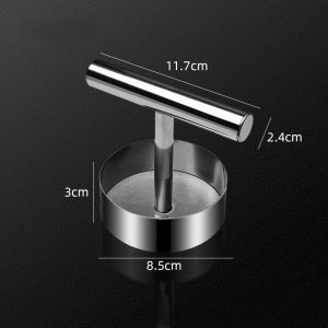 JMY Stainless Steel Round Burger Press Meat Patty Press Nonstick Hamburger Patty Maker Easy Clean BBQ Kitchen Tool