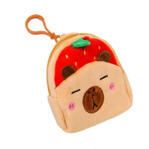 Multifunctional Storage Bag Cartoon Capybara Purse Toy Bag Headphone Bag Plush Wallets Pouch Money Bag