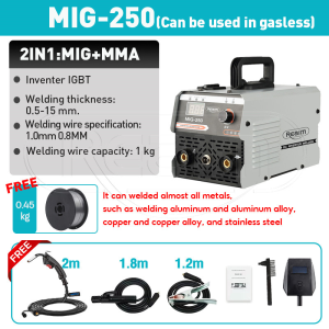 Mesin Las Inverter Realm WS-250 Multifungsi 900W dengan Busur Argon dan Las Listrik - Warna Merah