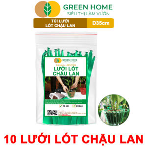 Mua 5 tặng 1 - Bộ 10 Lưới Lót Chậu Lan GreenHome D35cm Dụng cụ làm vườn Lót Đáy Chậu Ngăn Rơi Vãi Giá Thể