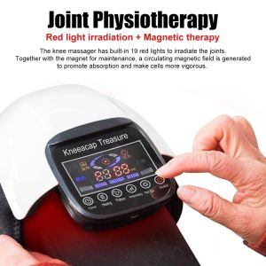 Electric Infrared Heating Knee Massager Air Pressure Vibration Physiotherapy Instrument Care Tool Air Massage Vibration Magnetic Joint Pain Relief