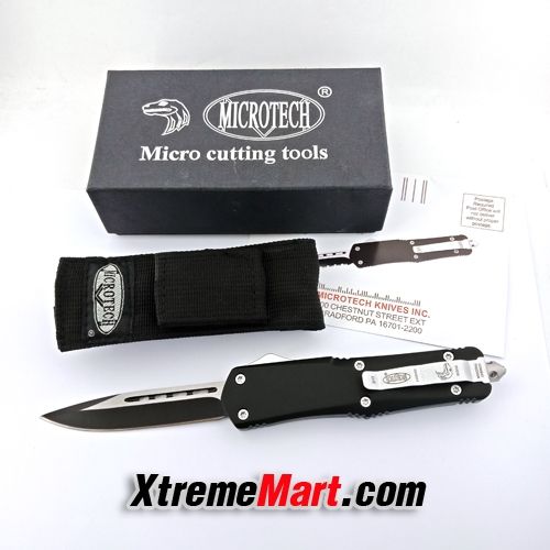 มีดสปริงตรง Microtech รุ่นใหญ่ คมเรียบด้านเดียว 00556 D/E Automatic ...