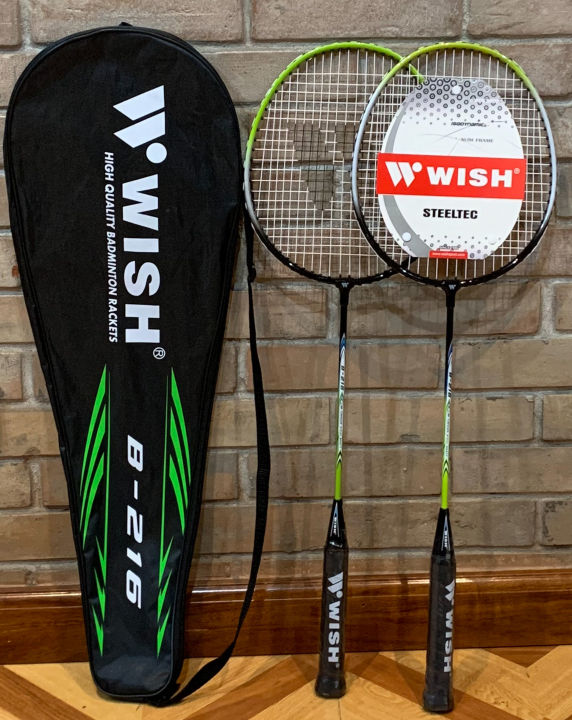 Wish Alumtec Steeltec Badminton Single Rackets and Set Rackets with