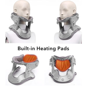 Agdoad Hot Compress Neck Stretch Collar Cervical Traction Adjust Vertebra Neck Hump Support Spine Massage Health Care Pain Relif