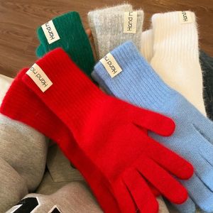 EASYTREND Ấm áp Găng tay vải nỉ Màn hình cảm ứng Lông giả Găng tay lông thỏ dài Thoáng khí Chống gió. Găng tay ngón dài Sử dụng hàng ngày