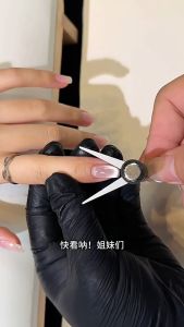 Double End Cat Eye Magnet Tool French Smile Line Nail Art Design Tool Magnetic Effect DIY Manicure Professional Nail Accessories UV Gel Nail Decoration Tool Salon And Home Use DIY  Alat Seni Kuku Cat Eye Dwi Hujung Untuk Professional Salon dan Home Use
