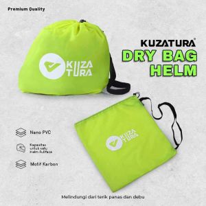Tas Sarung Cover Dry Bag Helm Biru All Size Torin Anti Air Polos