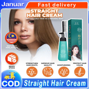 【ready stock】 Natural Herbal Hair Relaxer Smooth Straight Hair Cream With Comb Hair Straightening Nourishing Relaxer Cream 一梳直 直发膏家用 Natural Herbal Hair Conditioner Smooth and Straight Hair Cream