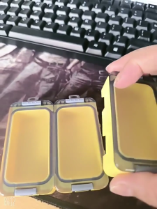 3Pcs Luminously Small Fishing Accessory Box Fish Hooks Baits Plastic Spliceable Storage Box Sea Fishing Tackle Box