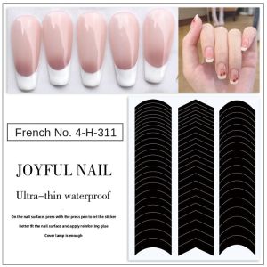 New French Nail Art Sticker / Smile Sticker Wavy Line 3-in-1 Nail Art Sticker / Nail polish glue spray sticker