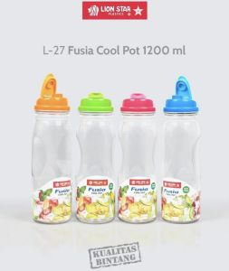 ( BISA COD ) PROMO BOTOL AIR MINUM LION STAR L-27 FUSIA COOL POT 1.2 LITER / BOTOL AIR MINUM DINGIN / TEMPAT AIR MINUM JUS / BOTOL INFUSED WATER / BPA FREE