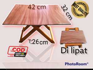 Meja Belajar Lipat / Meja Computer SY-CT-8 Hitam Motif + Tempat HP / Meja Portable Multifungsi - OL019