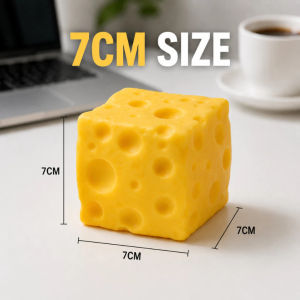 Square Cheese Squishy Toys Slow Rebound Push Stress Relief Sensory Toys Cheese Stress Balls