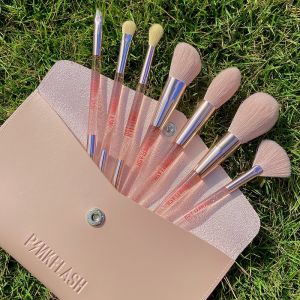 PINKFLASH แปรงแต่งหน้า 5 ชิ้น แปรงเขียนคิ้วแบบเกลียว แปรงอายแชโดว์ แปรงแต่งหน้า Duo Precision อเนกประสงค์ แปรงรอยเปื้อน เครื่องมือแต่งหน้าสำหรับดวงตาระดับมืออาชีพ แปรงแป้งฝุ่น ชุดแปรงแต่งหน้า และแปรง Blusher