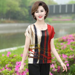 Yitiaoyu Womens Printed Top Short Sleeve T-shirt