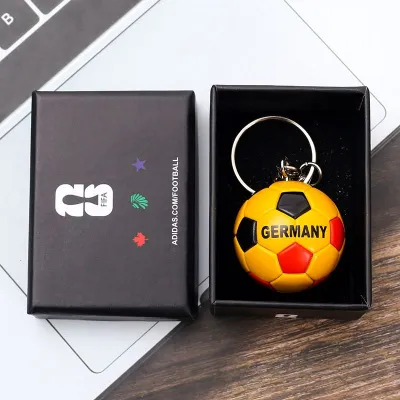 2026 United States Canada and Mexico World Cup Football Match Football Keychain Ten Thousand Flag Pendant Ronaldo and Messi Souvenir Gift Box