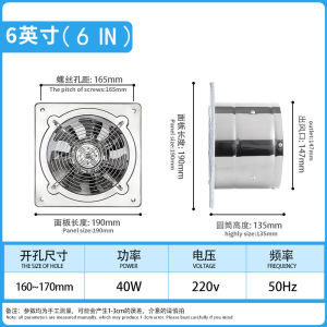 Stainless Steel Range Hood For Kitchen Exhaust Fan with LED Light Exhaust Fan Ventilation Fan Large Suction Force Portable Exhaust For Kitchen Stove