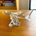 Crystal Cute Aircraft Figurines Glass Airplane Paperweight Ornament Statue Collectible Home Decor Christmas Birthday Gift, 12x12x6.5cm(4.73x4.73x2.56in). 