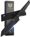 (Culinary Purposes Only) DALSTRONG Santoku Knife - 7" - Shadow Black Series - Razor Sharp - Black Titanium Nitride Coated - High Carbon - 7CR17MOV-X Vacuum Treated Steel- Sheath - NSF Certified. 