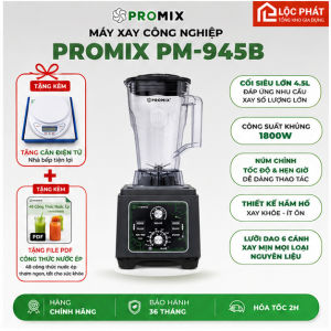 Tặng Cân Điện Tử + Máy Xay Sinh Tố Đa Năng Promix PM-945B - Xay Đá Sinh Tố Trái Cây Nhanh Mịn Động Cơ Mạnh Mẽ