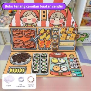 CoolToy Salon Kecantikan Anak-anak / Kedai Makanan Ringan Buku Cerita DIY Buku Tenang Mainan Pendidikan