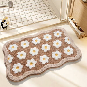 40*60CM Absorbent Bath Mat Antislip Floor Mat Bathroom Kitchen Carpet Flower Pattern Home Decor