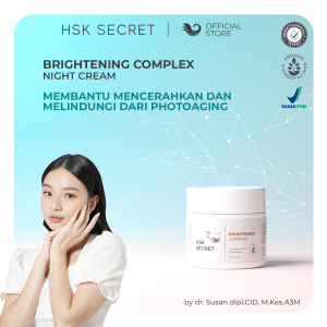 HSK Secret Brightening Complex Night Cream - Krim Malam Mencerahkan Melindungi dari Efek Photoaging Anti Aging & Menjaga Kelembapan Kulit