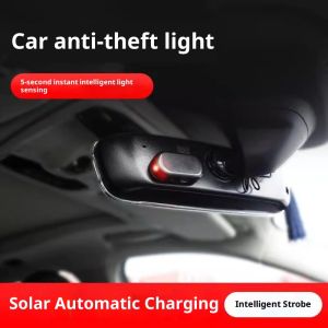 Automobile solar anti-theft light simulated simulation warning flash light alarm device.
