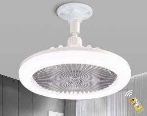 Lighting Fan 2-in-1 Energy Saving Lamp Multifunctional Ceiling Fan E27 With Led Light 360° Rotation Electric Fan For Bed Room Living Kitchen Toilets